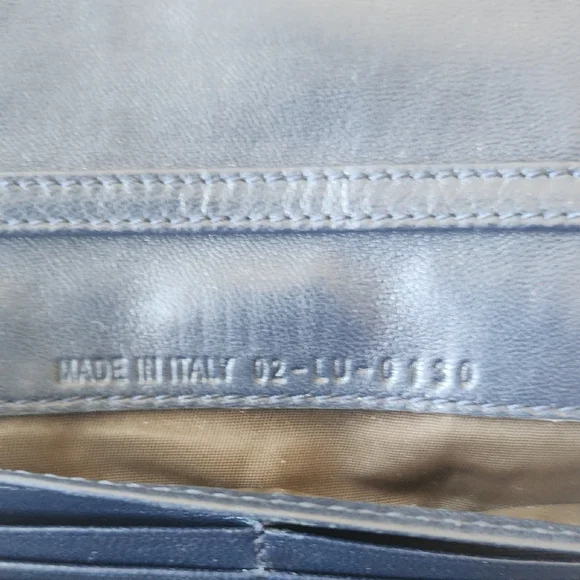 Dior Cannage Navy Blue Wallet On Chain - Picture 3 of 14